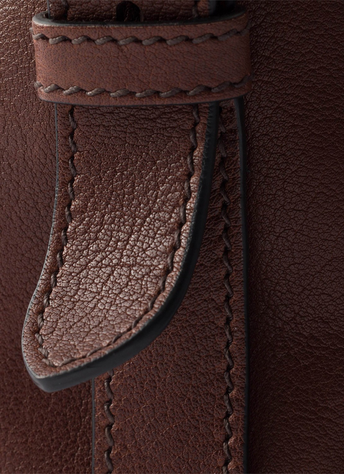 Prada Large schoudertas van leer - detail donkerbruin