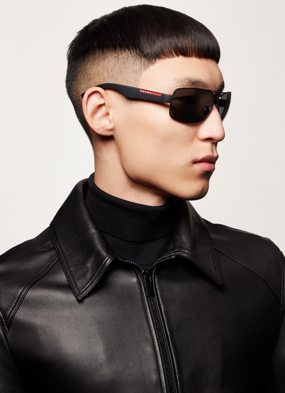 Prada Linea Rossa Piloten zonnebril gepolariseerd PS50ZS - voorkant 5 zwart