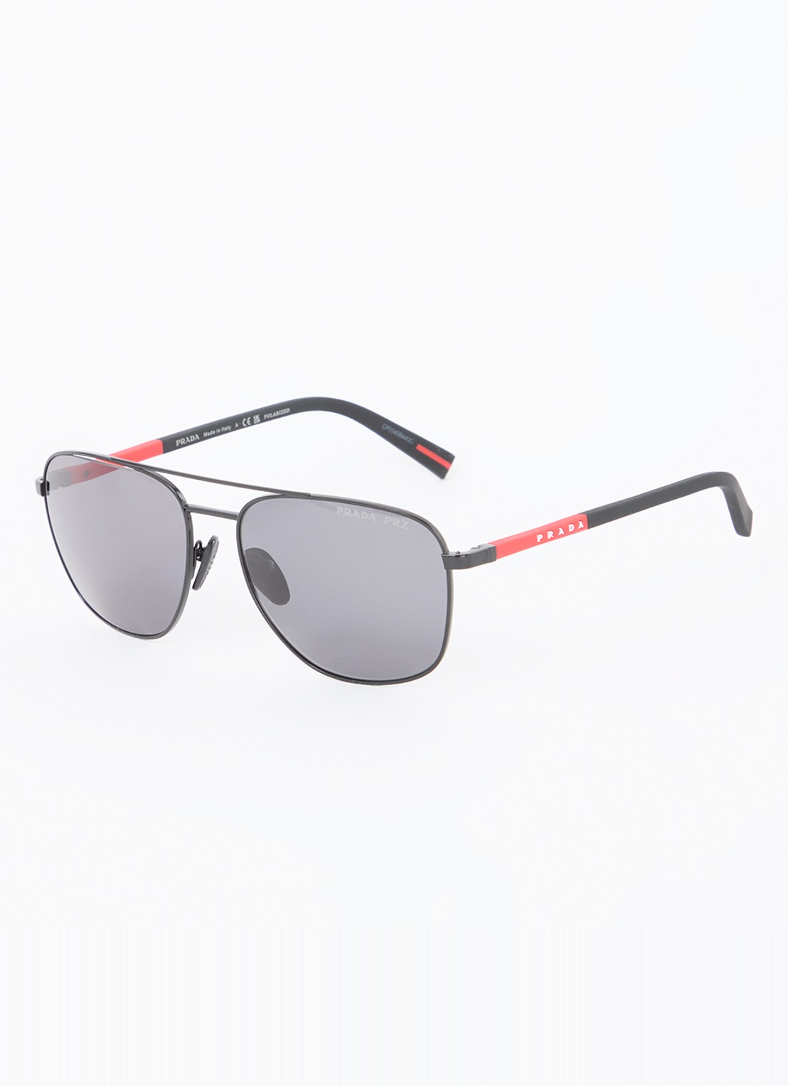 Prada Linea Rossa Piloten zonnebril gepolariseerd PS54ZS - voorkant 4 zwart