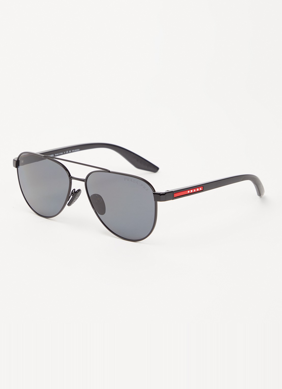 Prada Linea Rossa Piloten zonnebril gepolariseerd PSA52S - voorkant 4 zwart