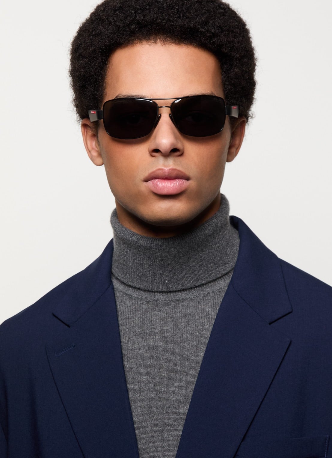 Prada Linea Rossa Piloten zonnebril PS50ZS - voorkant 2 zwart