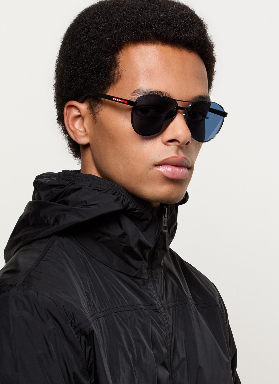 Prada Linea Rossa Piloten zonnebril PS51YS - voorkant 2 zwart