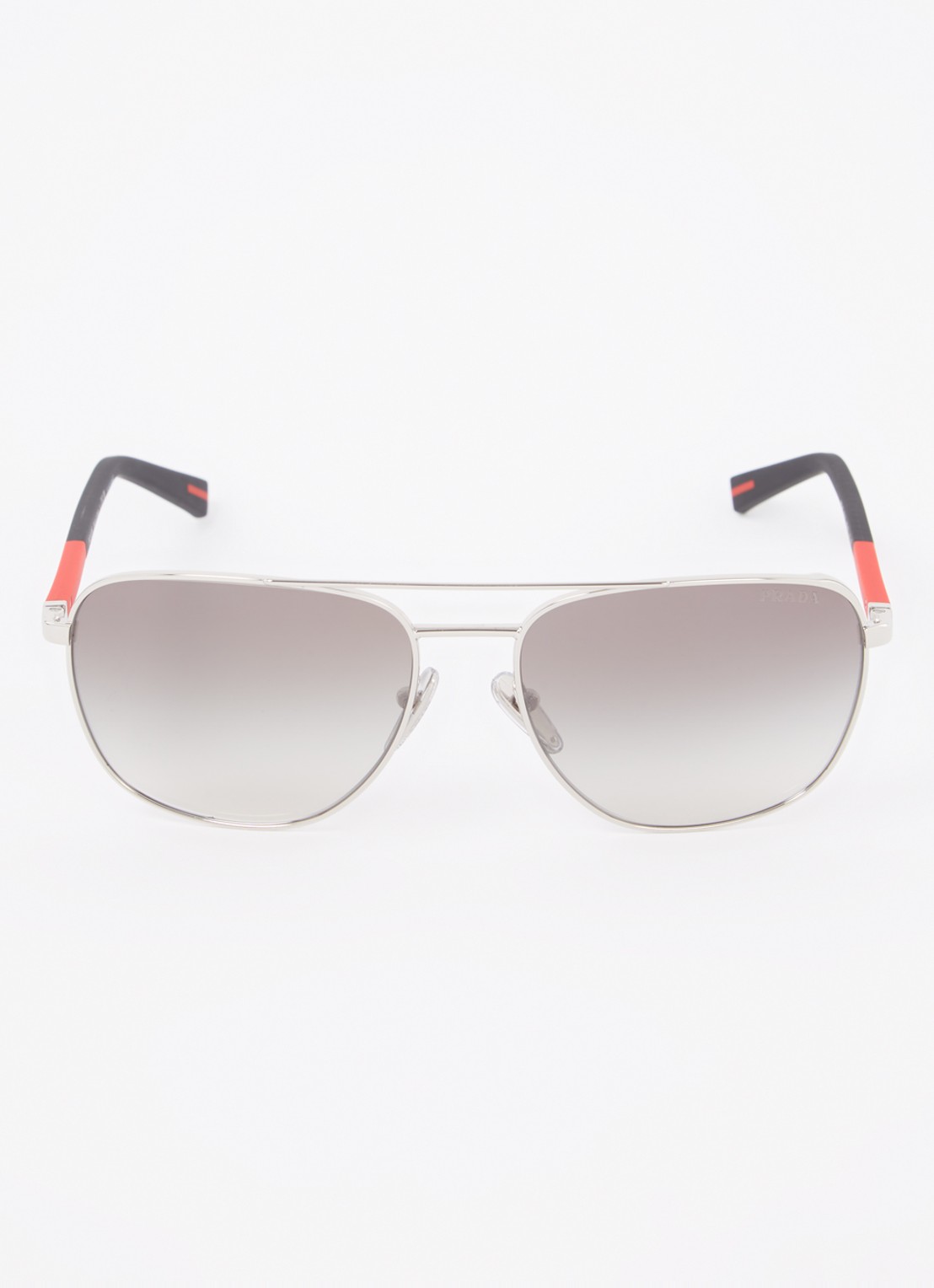 Prada Linea Rossa Piloten zonnebril PS54ZS - detail 3 zilver