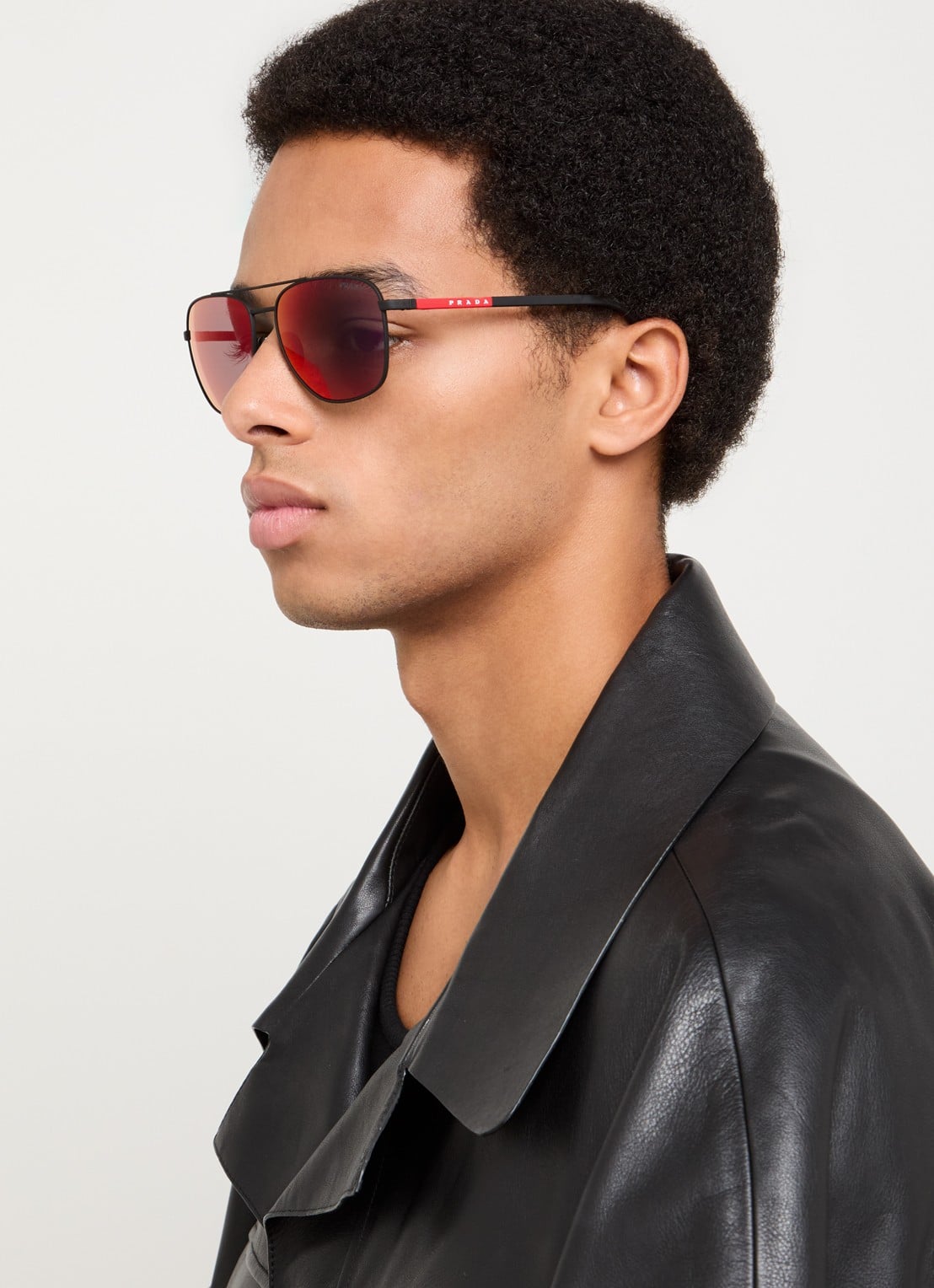 Prada Linea Rossa Piloten zonnebril PS54ZS - voorkant 2 zwart