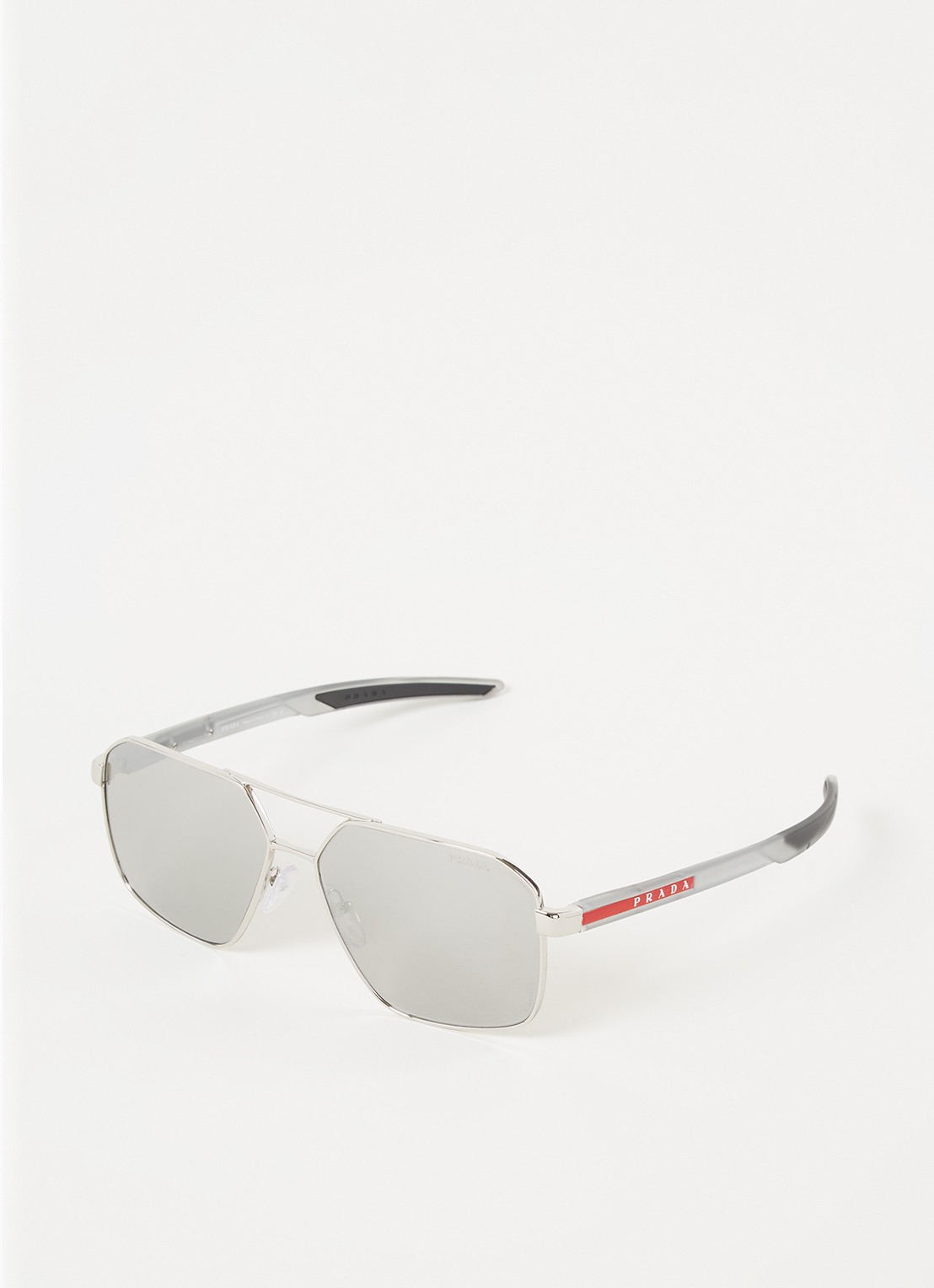 Prada Linea Rossa Piloten zonnebril PS55WS - voorkant zilver
