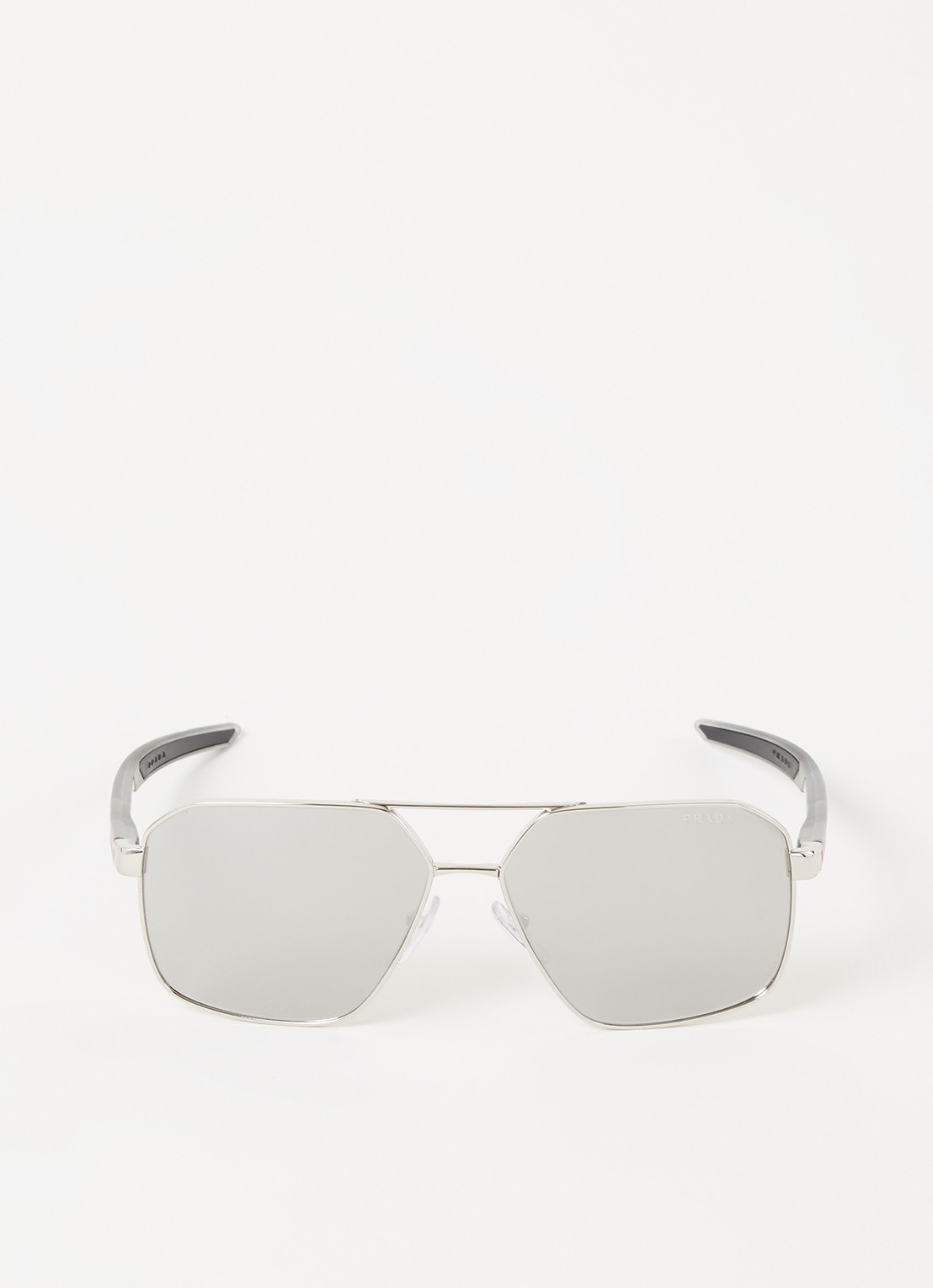 Prada Linea Rossa Piloten zonnebril PS55WS - voorkant 2 zilver