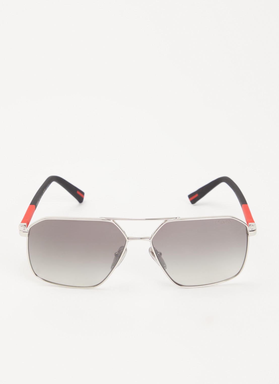 Prada Linea Rossa Piloten zonnebril PSA50S - detail 2 zilver