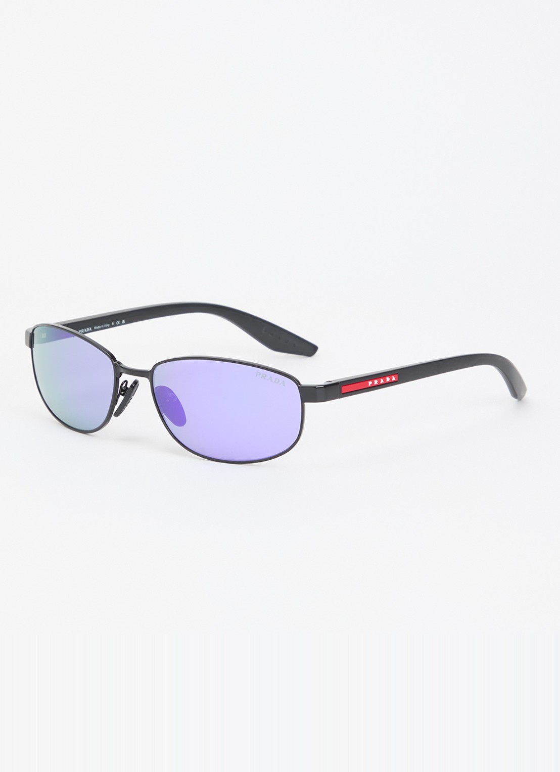 Prada Linea Rossa Retro zonnebril PSB53S - voorkant 4 zwart