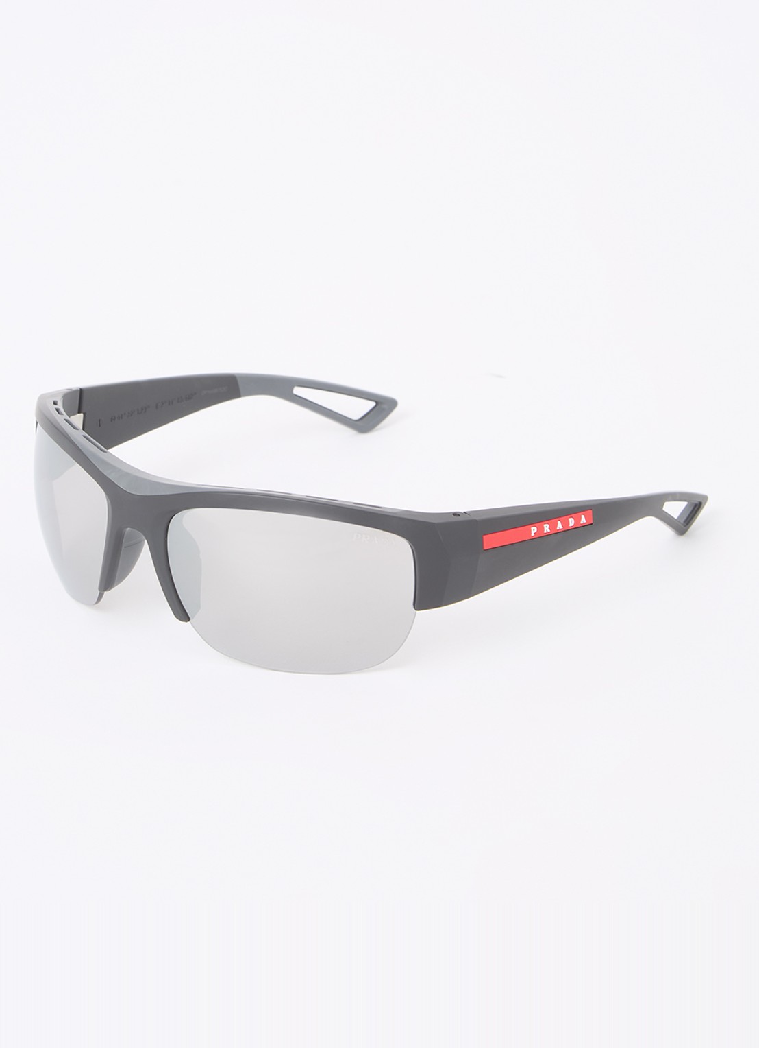 Prada Linea Rossa Shield zonnebril met brillenkoord PSA01S - voorkant 5 zwart