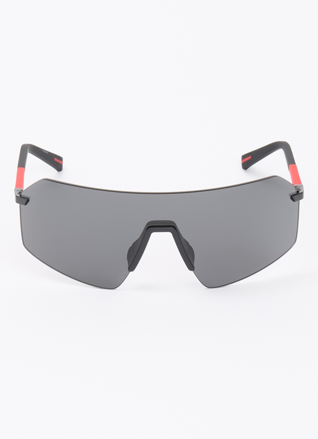 Prada Linea Rossa Shield zonnebril PS B50S - detail 2 zwart