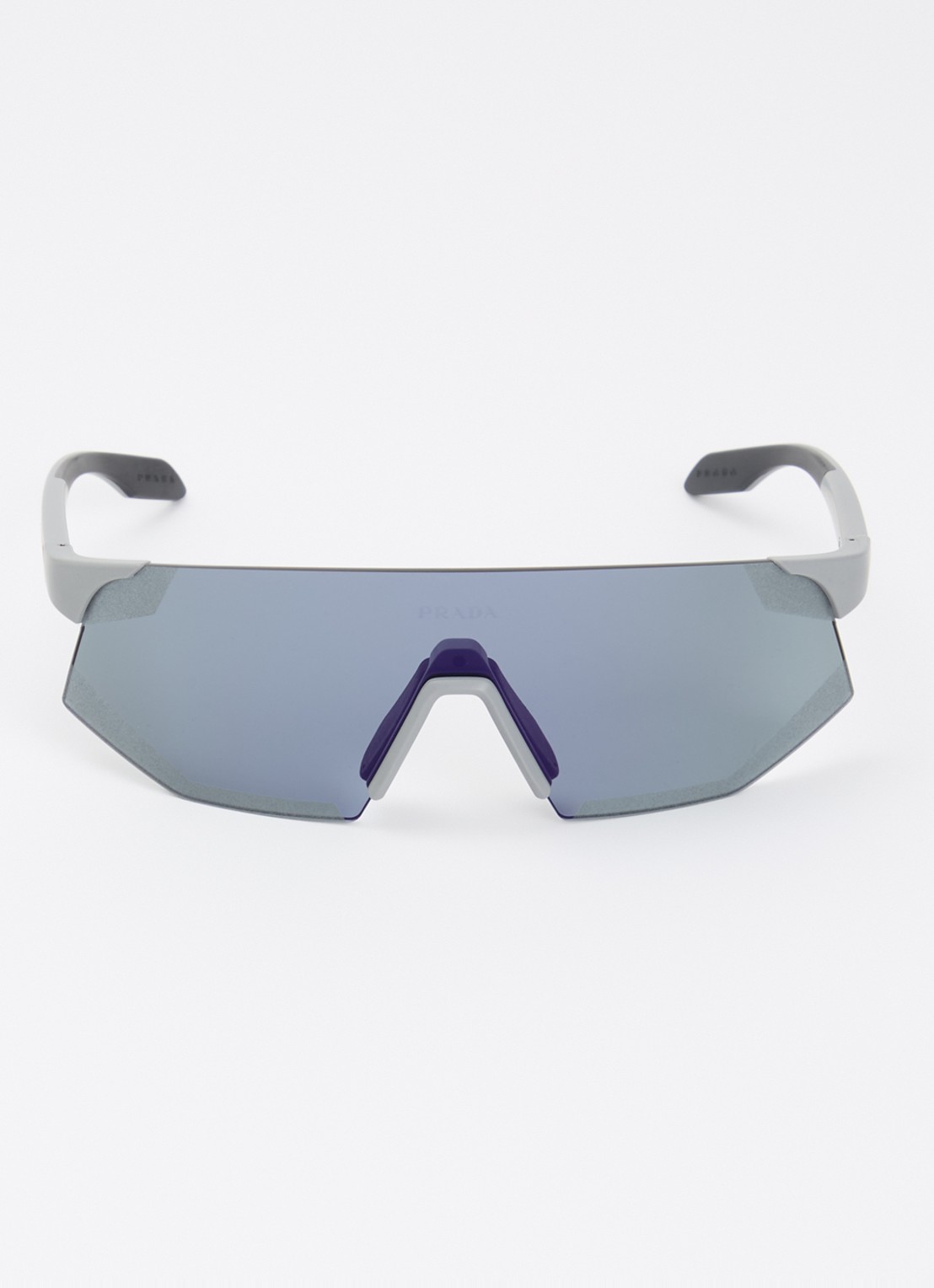 Prada Linea Rossa Shield zonnebril PS C03SU - detail 2 grijs