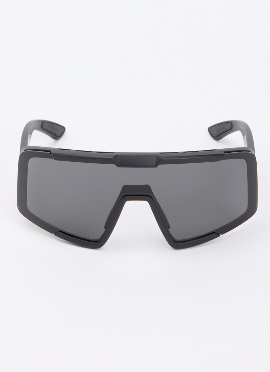 Prada Linea Rossa Shield zonnebril PSB07S - detail zwart
