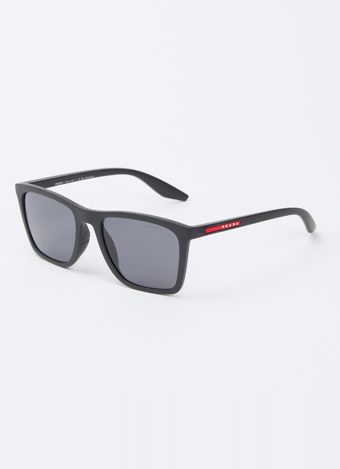 Prada Linea Rossa Wayfarer zonnebril gepolariseerd PS B08S - voorkant zwart