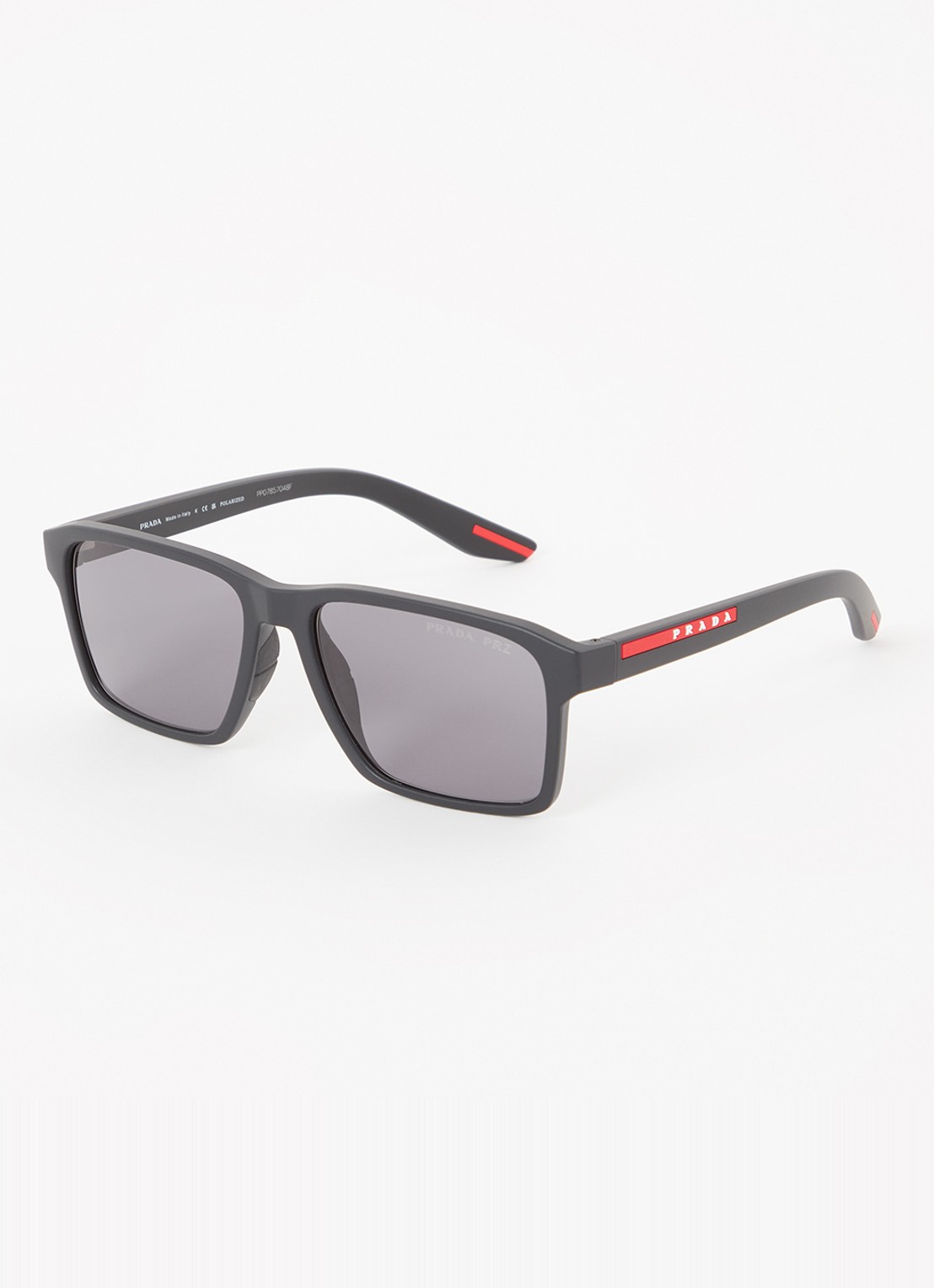 Prada Linea Rossa Wayfarer zonnebril gepolariseerd PS05YS - voorkant zwart