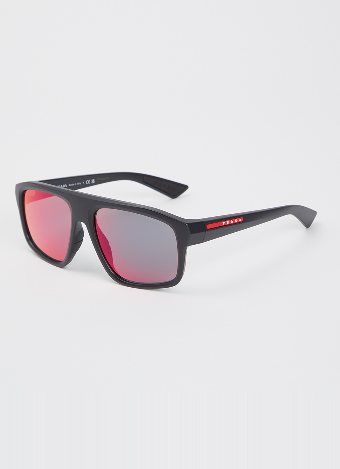Prada Linea Rossa Wayfarer zonnebril PS B02S - voorkant zwart