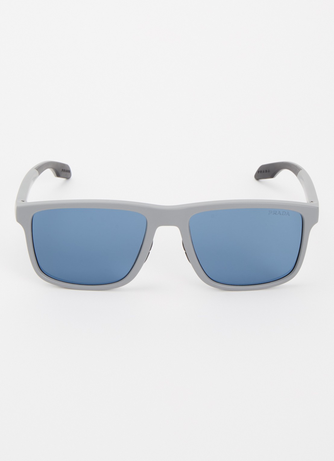 Prada Linea Rossa Wayfarer zonnebril PSC01S - detail lichtgrijs