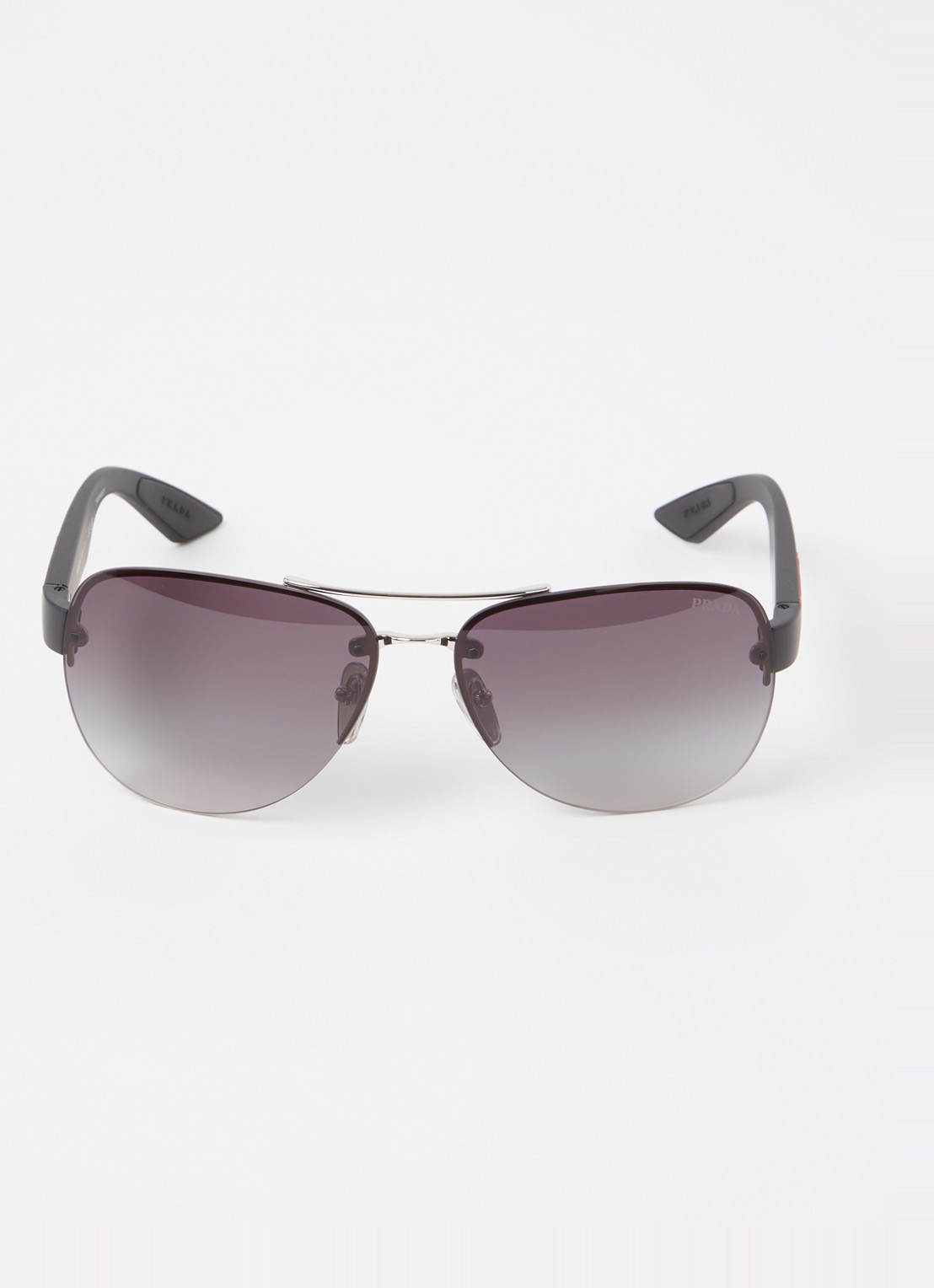 Prada Linea Rossa Zonnebril PS55YS - detail 2 zilver
