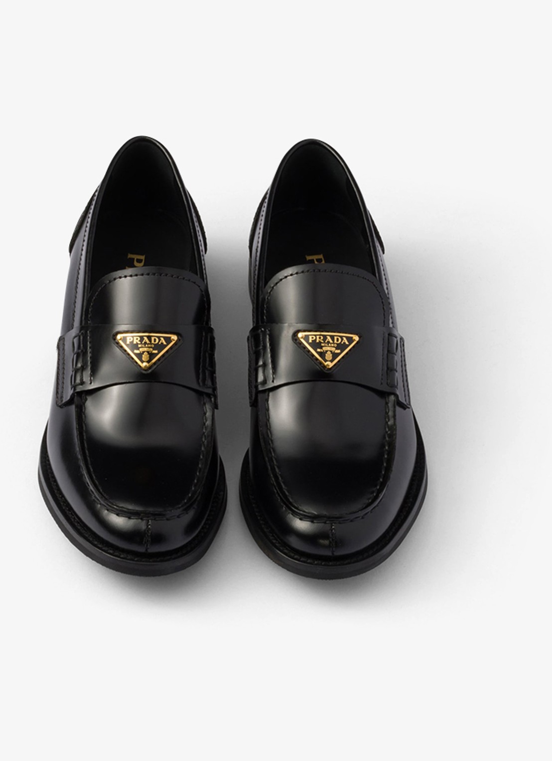 Prada Loafer van kalfsleer - detail 3 zwart