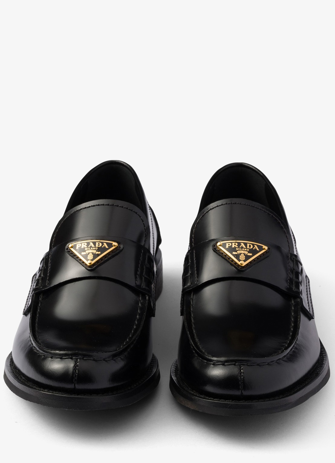 Prada Loafer van kalfsleer - detail 4 zwart