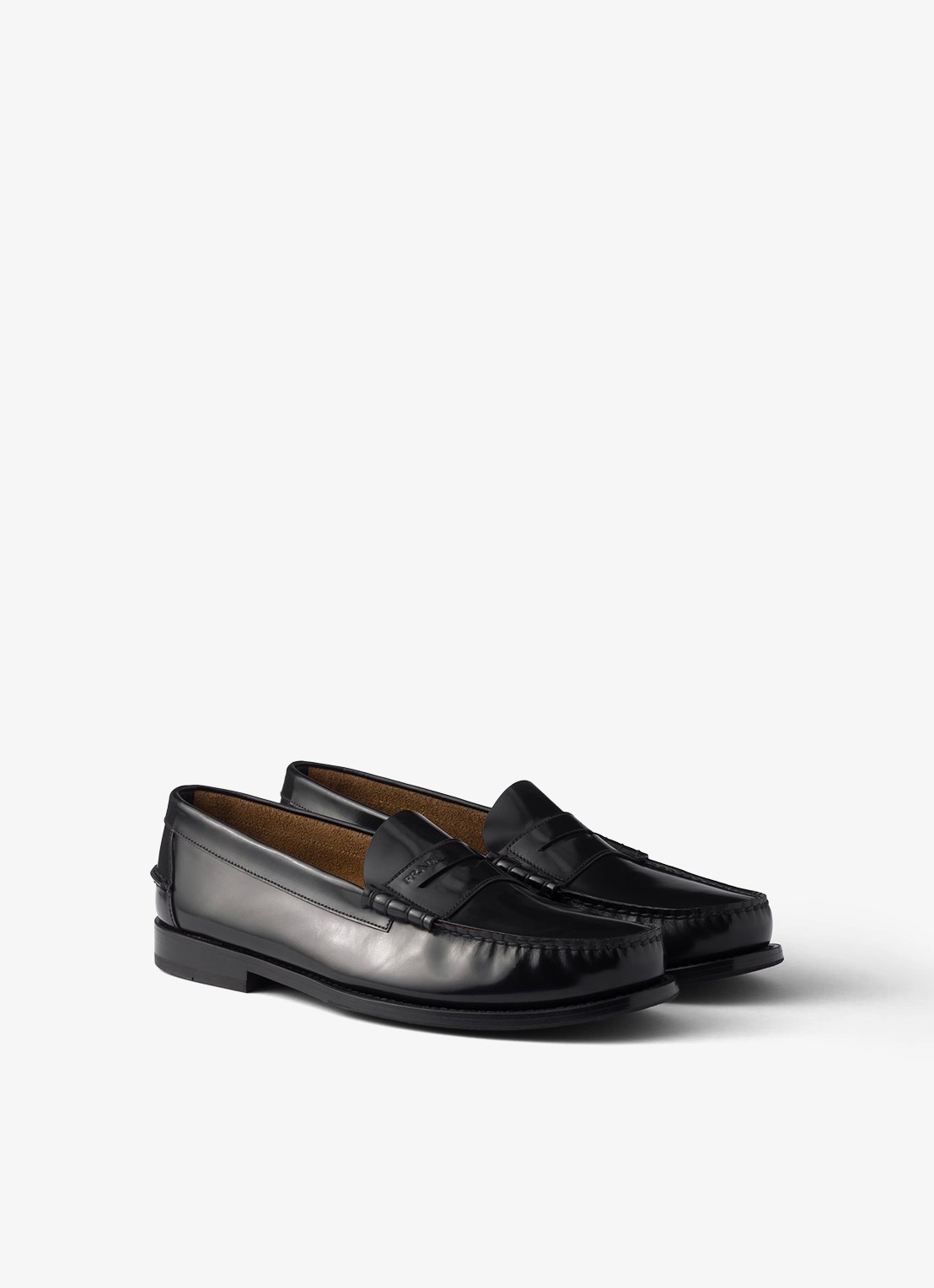 Prada Loafer van kalfsleer - detail 4 zwart