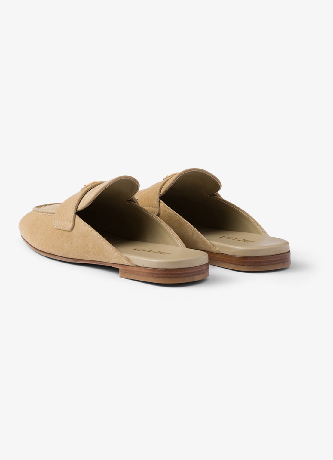 Prada Loafer van kalfssuède - achterkant 5 beige