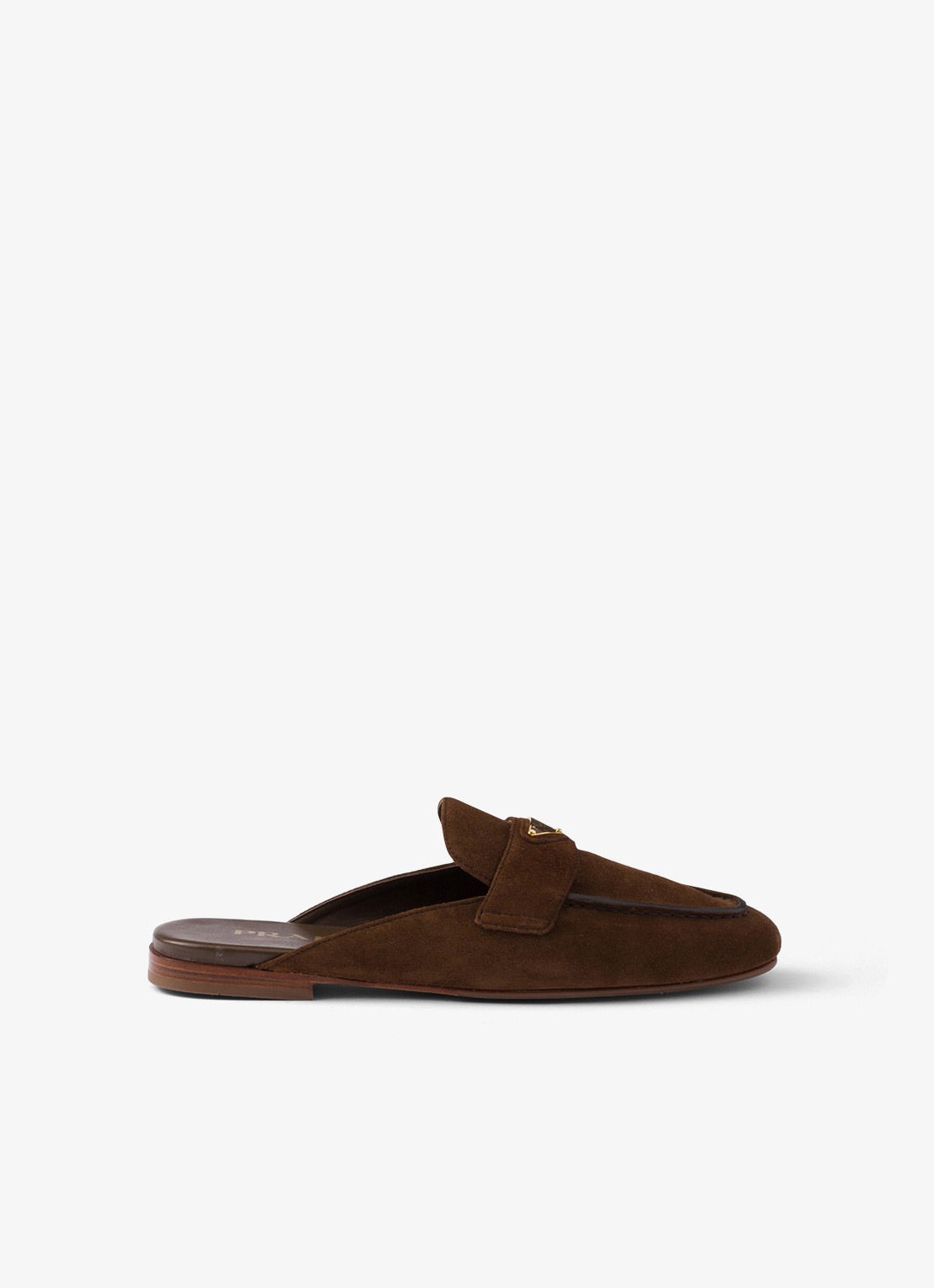 Prada Loafer van kalfssuède - voorkant 6 bruin