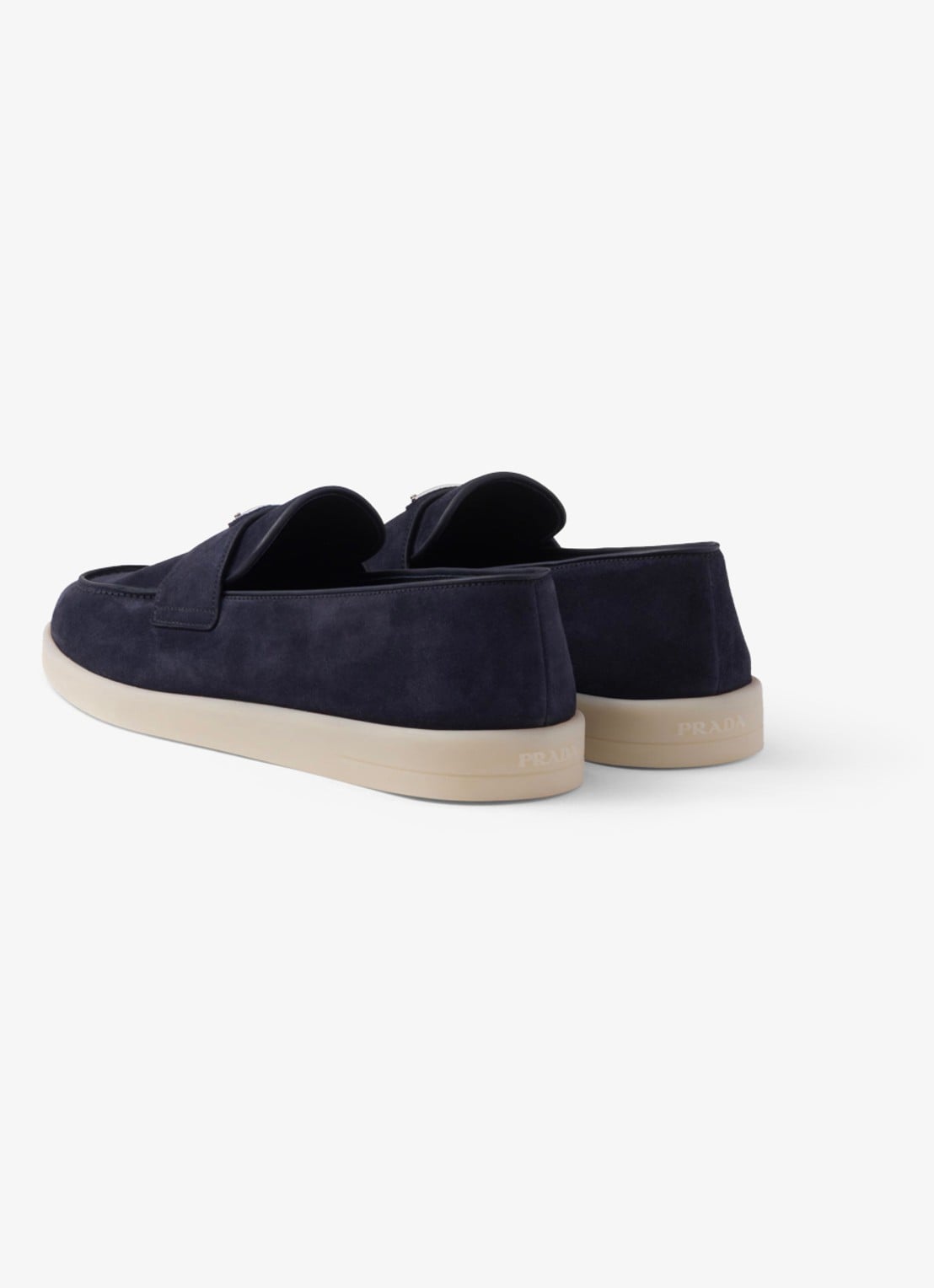 Prada Loafer van kalfssuède - achterkant 3 donkerblauw