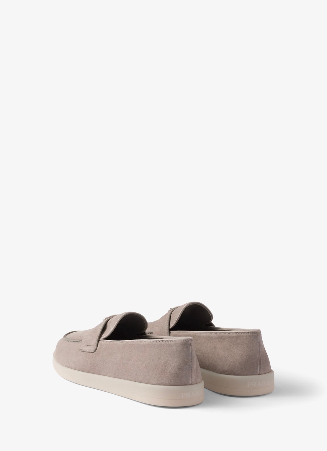 Prada Loafer van kalfssuède - achterkant 3 grijs