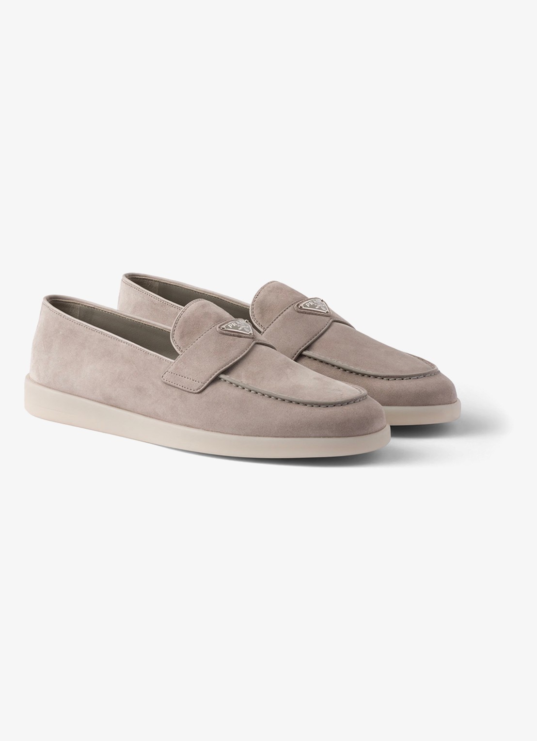Prada Loafer van kalfssuède - detail 4 grijs