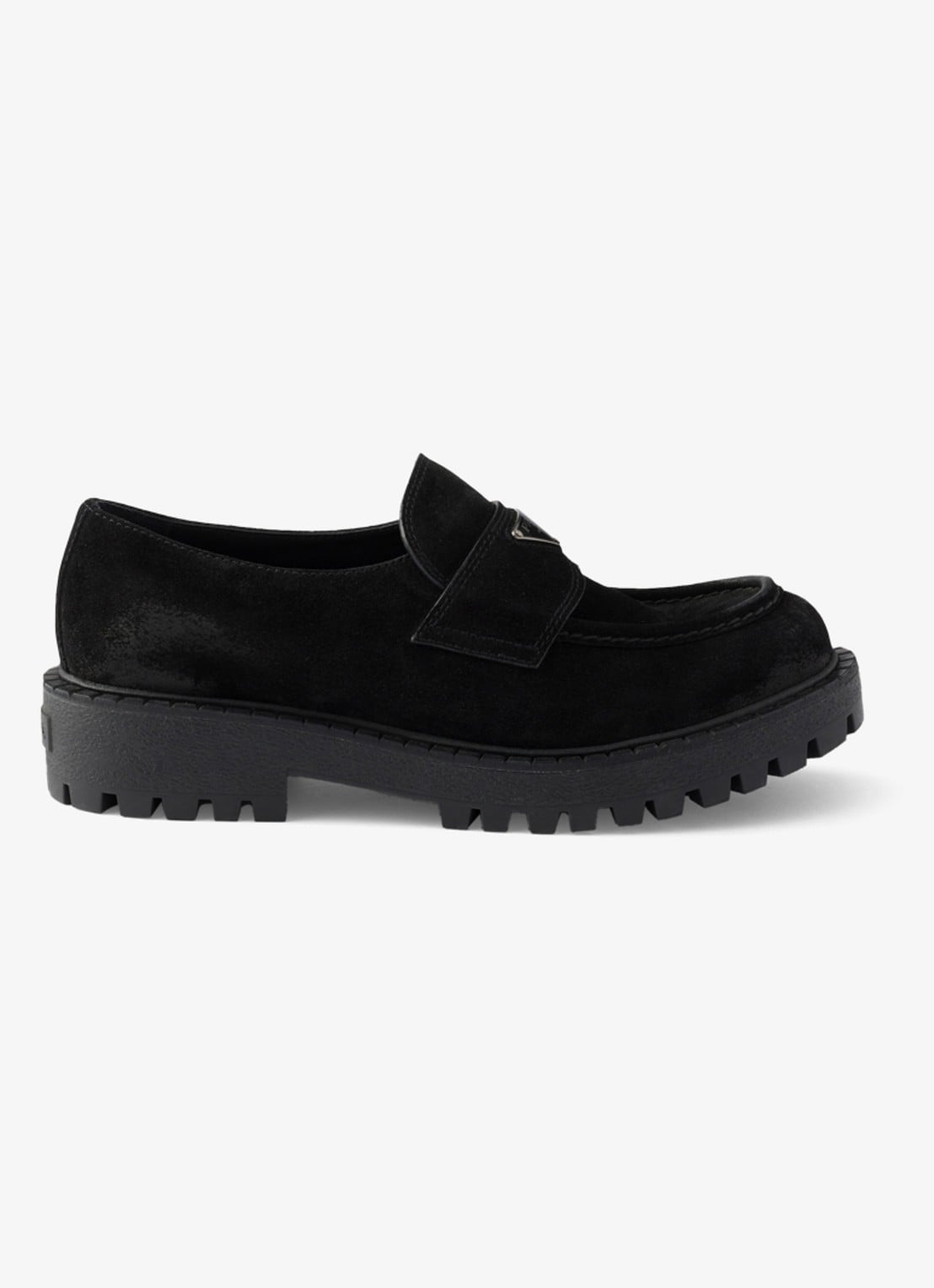 Prada Loafer van kalfssuède - voorkant 6 zwart