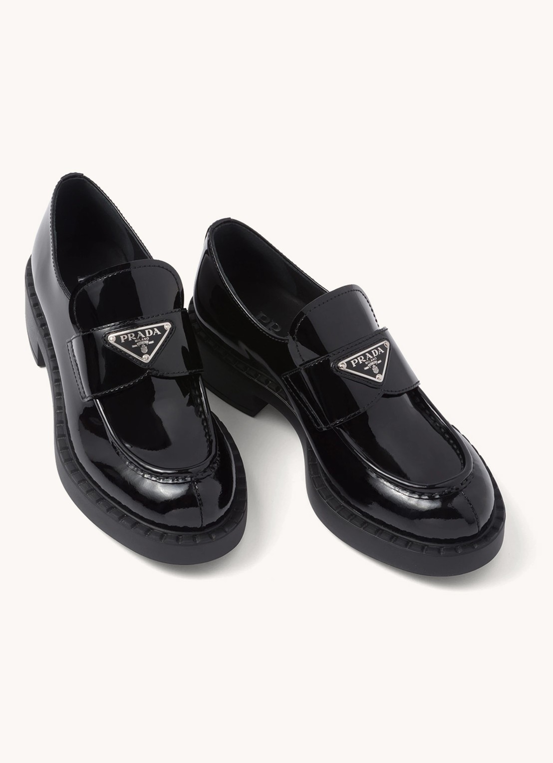 Prada Loafer van leer - detail zwart