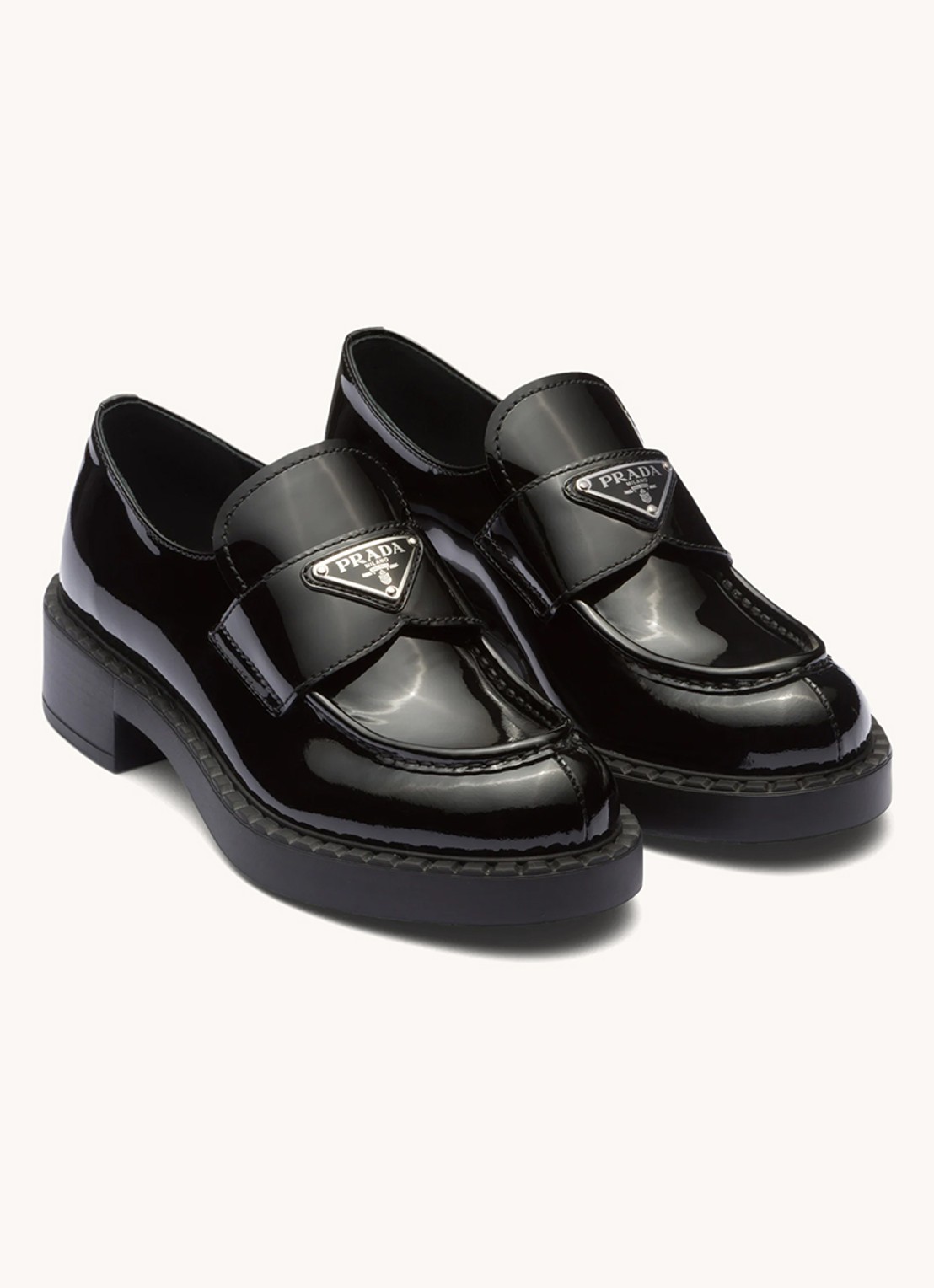 Prada Loafer van leer - voorkant 5 zwart