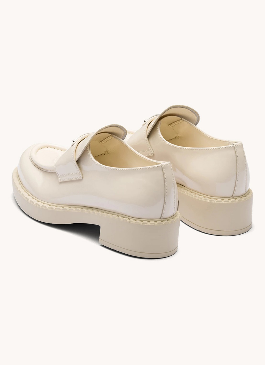 Prada Loafer van leer - detail 5 creme
