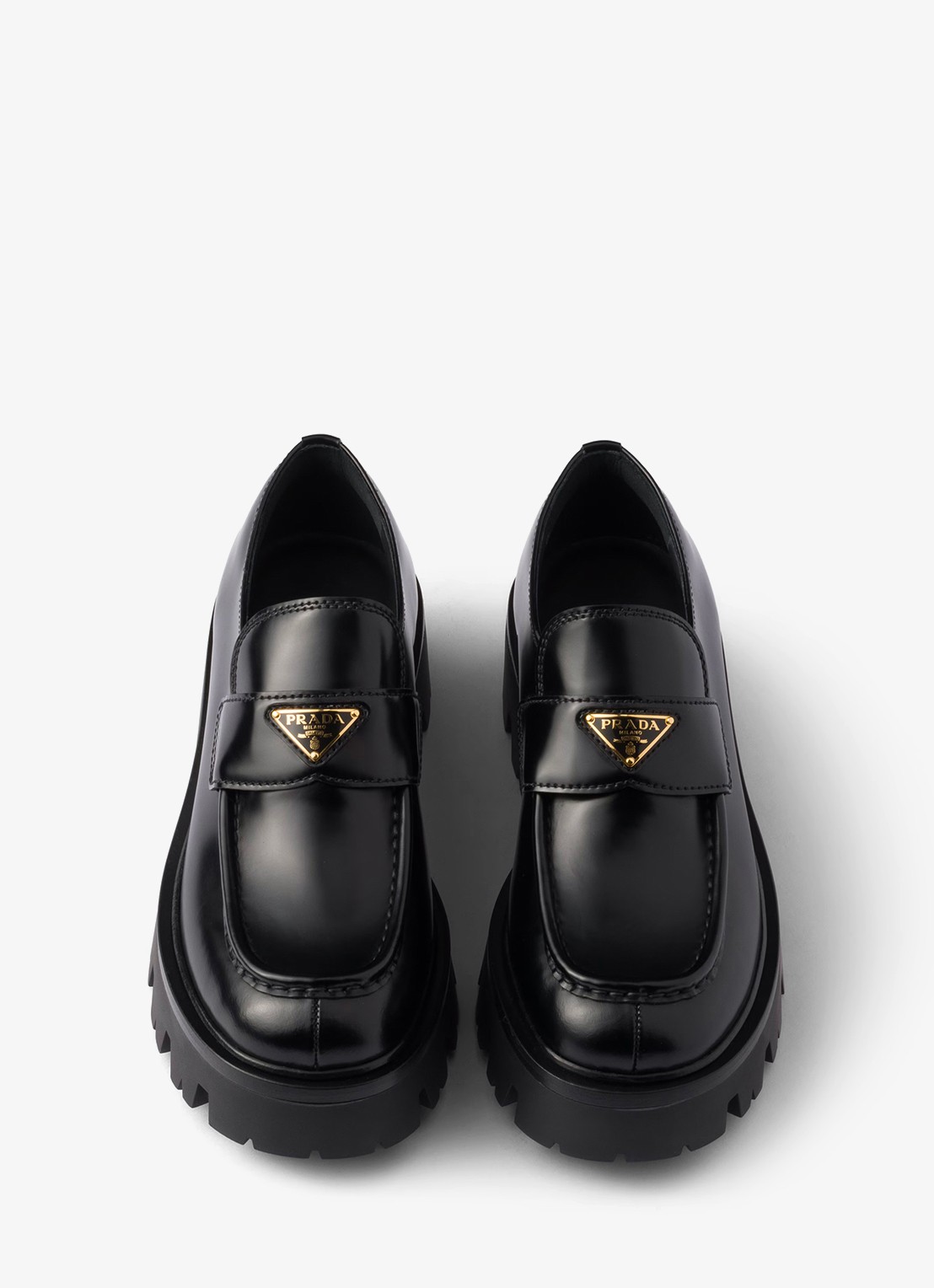 Prada Loafer van leer - detail zwart