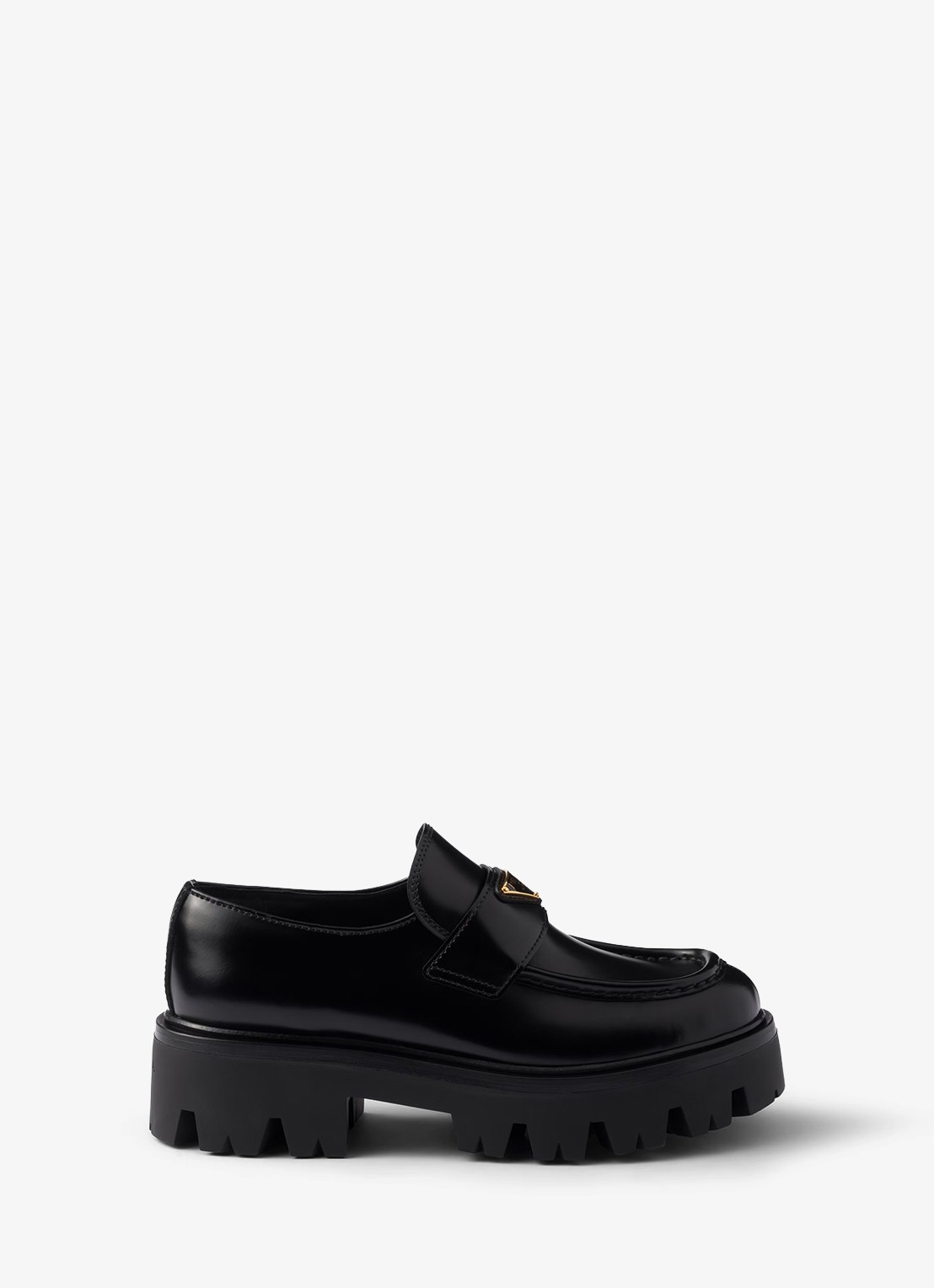 Prada Loafer van leer - voorkant 3 zwart