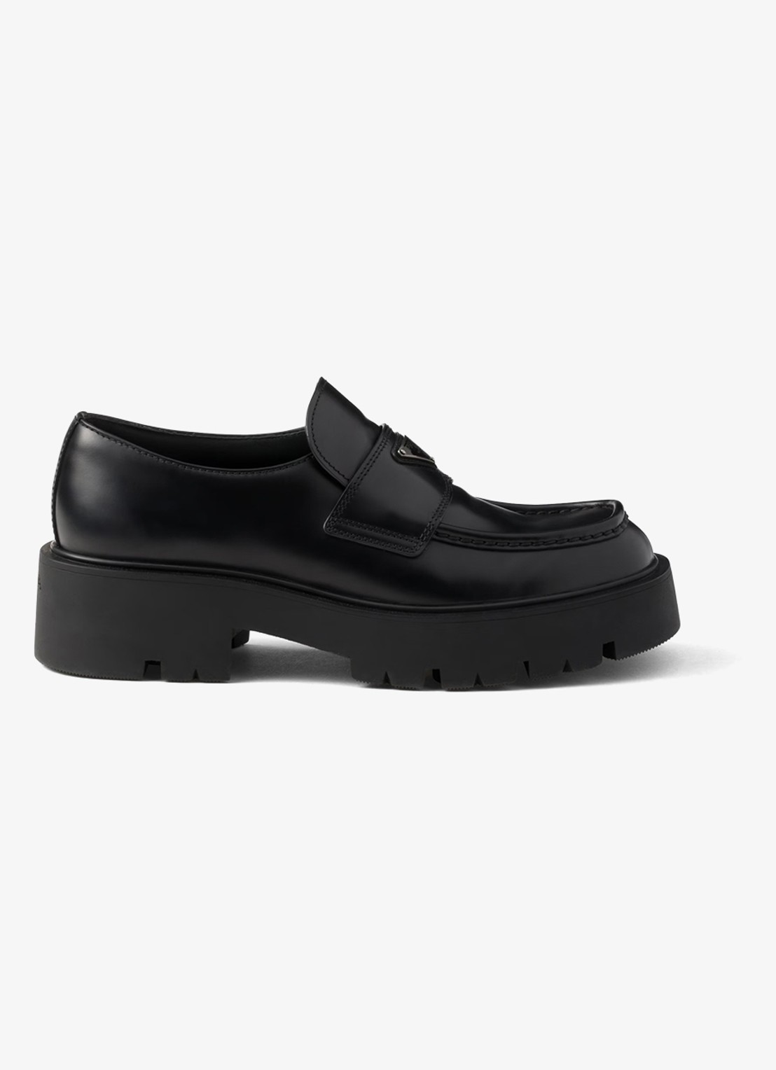 Prada Loafer van leer - voorkant 6 zwart