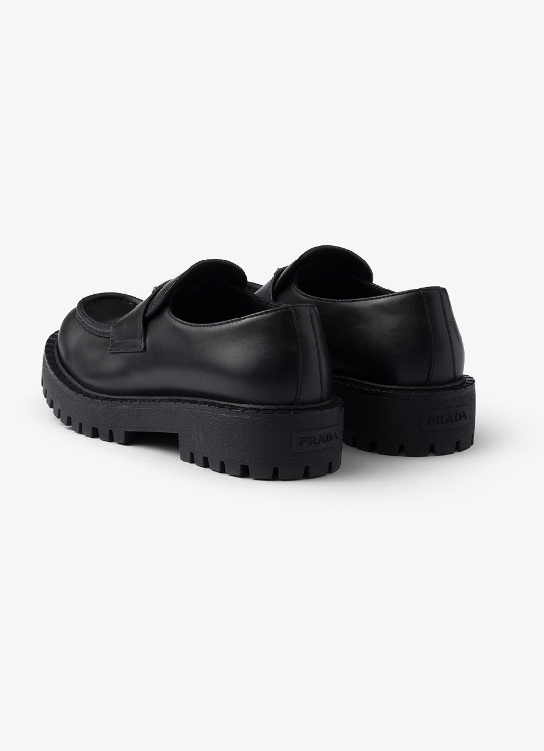 Prada Loafer van leer - achterkant 4 zwart