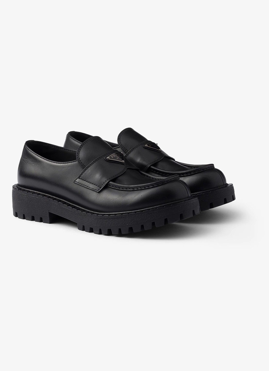 Prada Loafer van leer - detail zwart