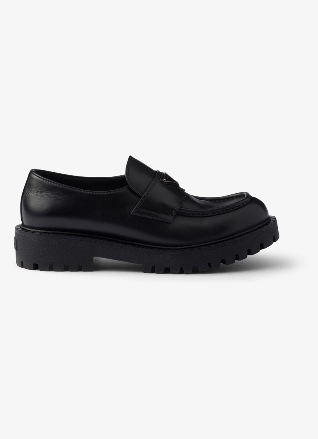 Prada Loafer van leer - voorkant zwart