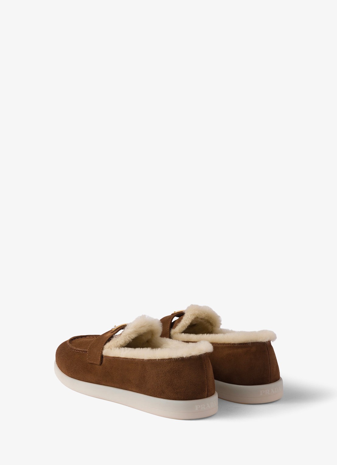 Prada Loafer van suède - achterkant 5 bruin