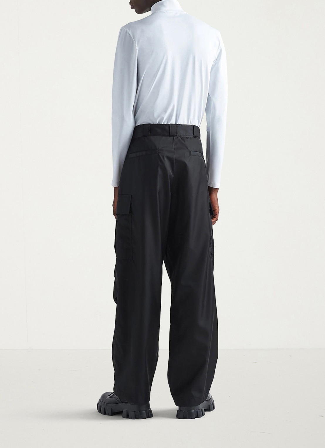 Prada Longsleeve met col en logo - detail 4 wit