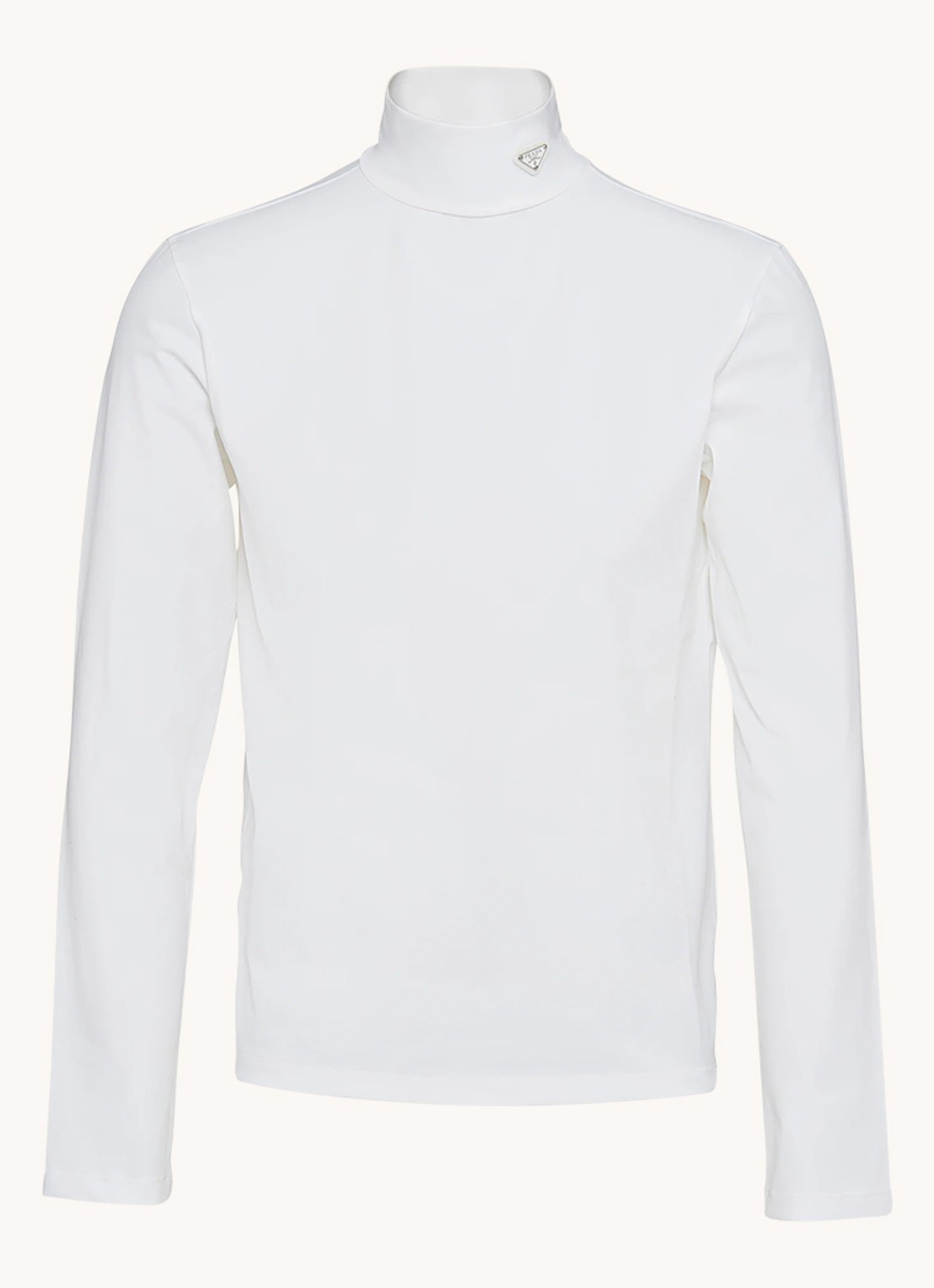 Prada Longsleeve met col en logo - voorkant 2 wit
