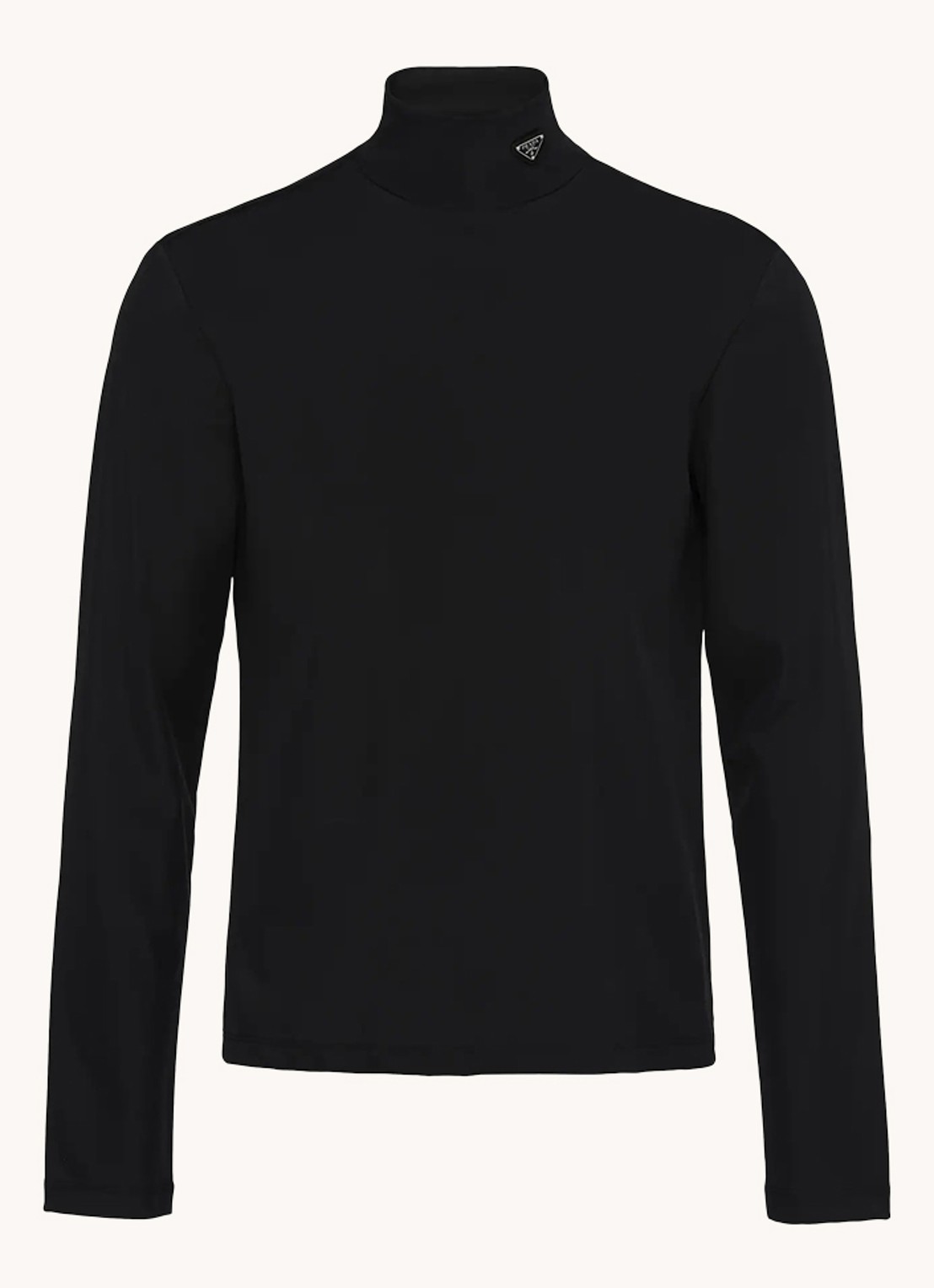 Prada Longsleeve met col en logo - voorkant 5 zwart