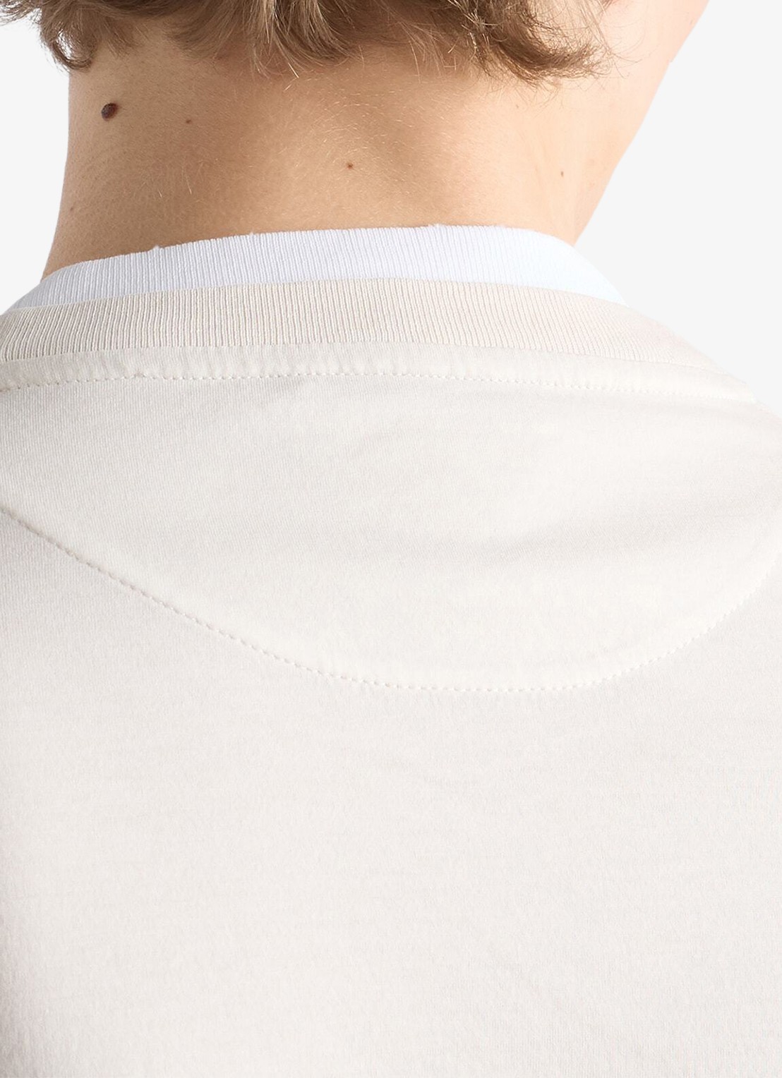 Prada Longsleeve met contrast - detail 6 gebroken wit