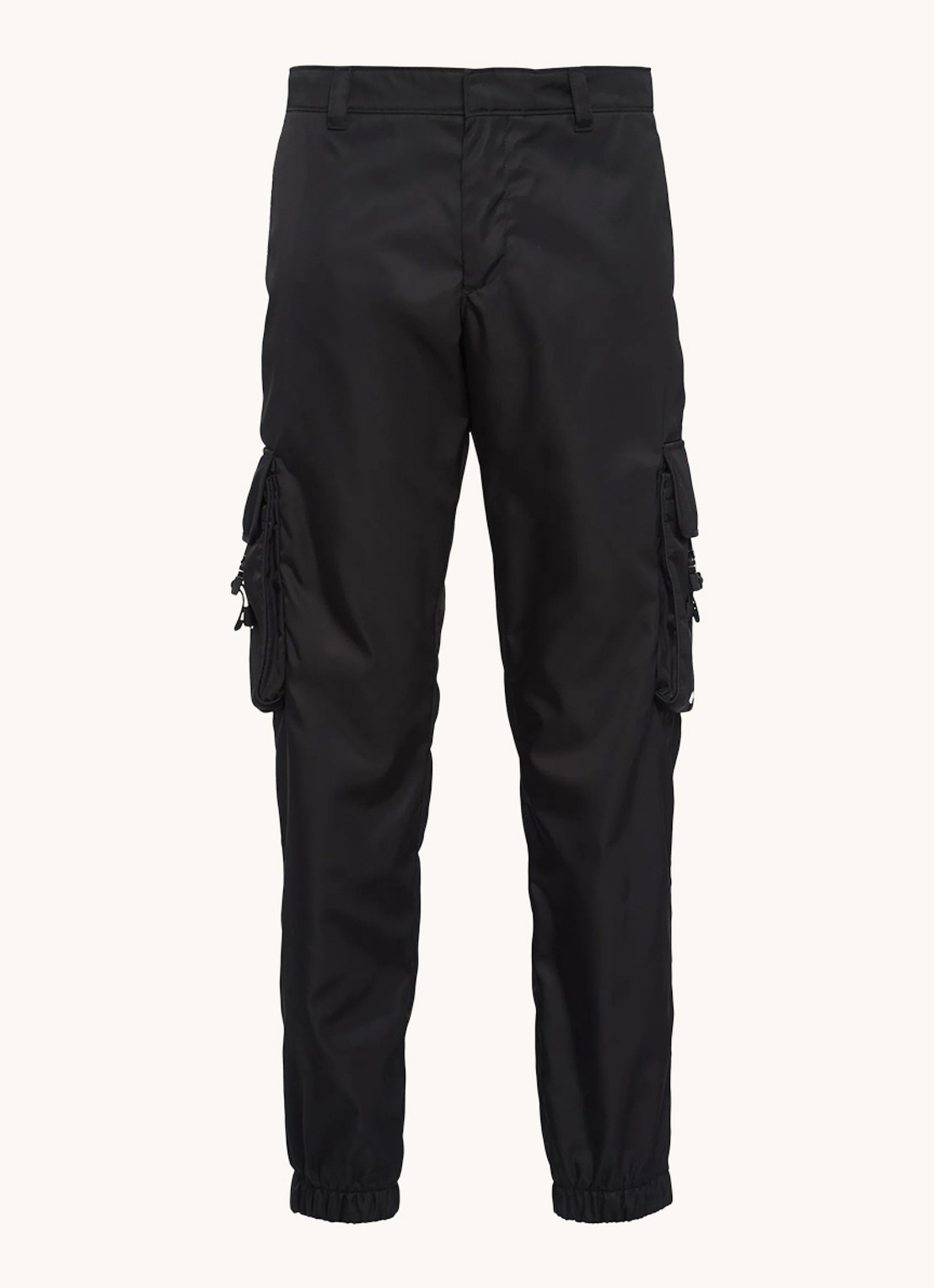 Prada Loose fit cargobroek met klepzakken - voorkant zwart