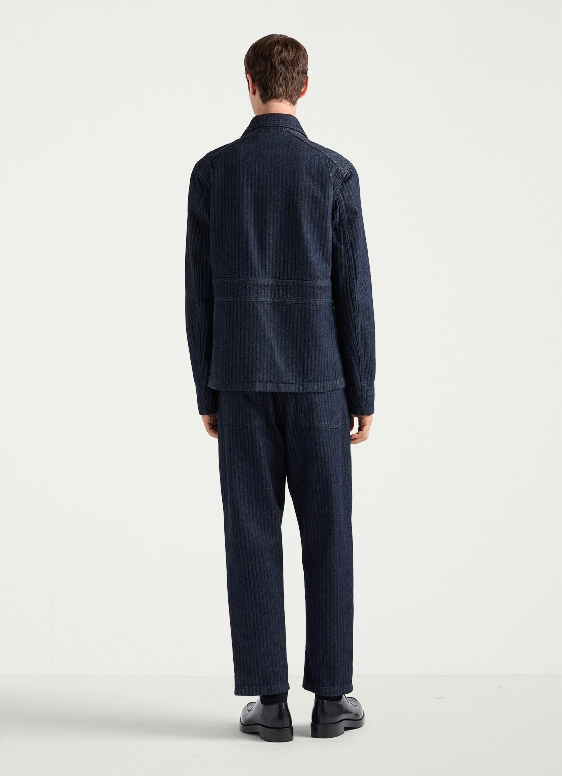 Prada Loose fit jeans met donkere wassing - achterkant indigo
