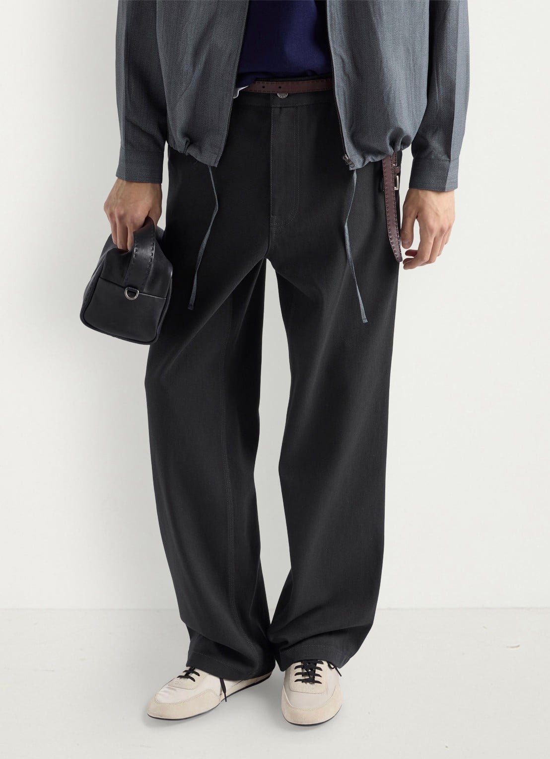 Prada Loose fit jeans met gekleurde wassing - detail donkergroen