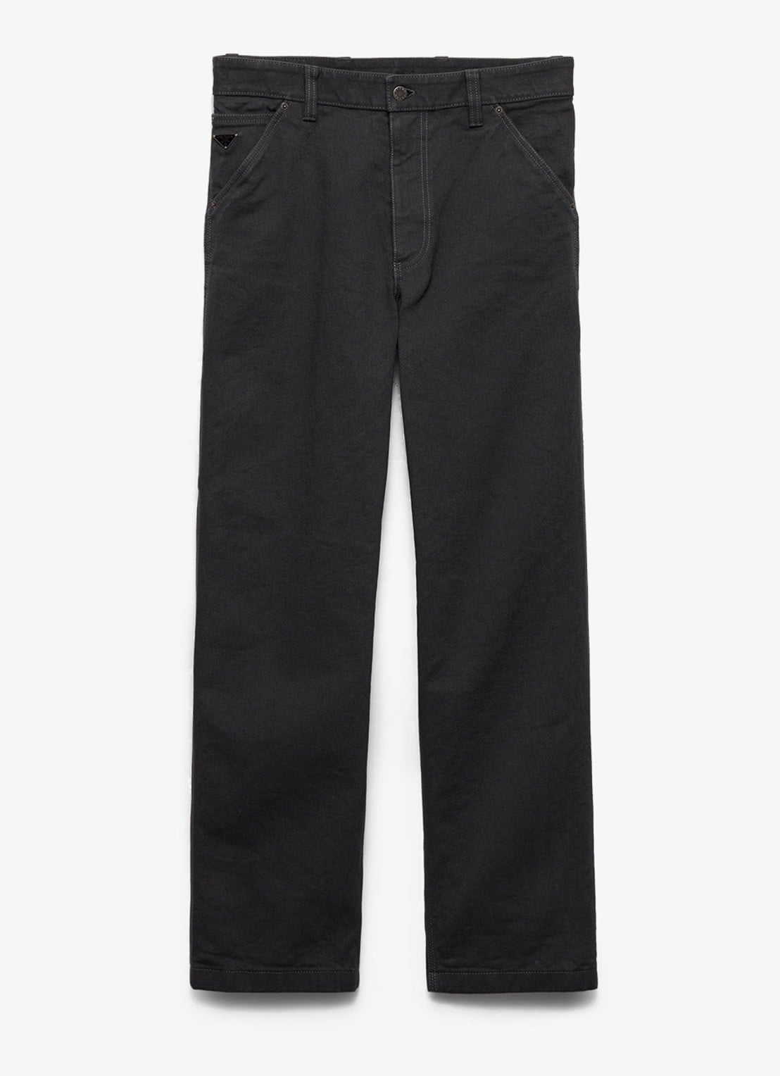 Prada Loose fit jeans met gekleurde wassing - voorkant 4 donkergroen