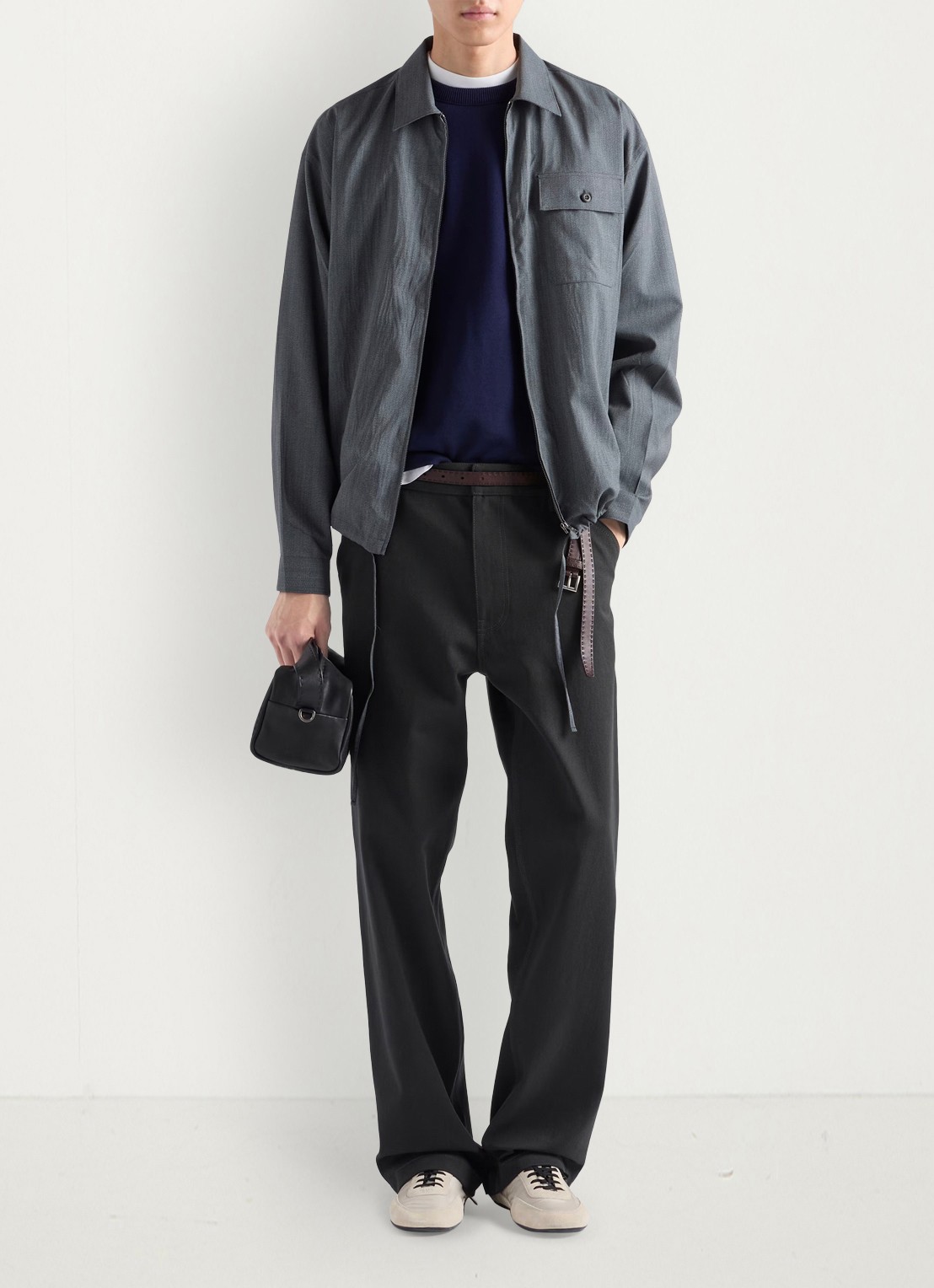 Prada Loose fit jeans met gekleurde wassing - voorkant 5 donkergroen