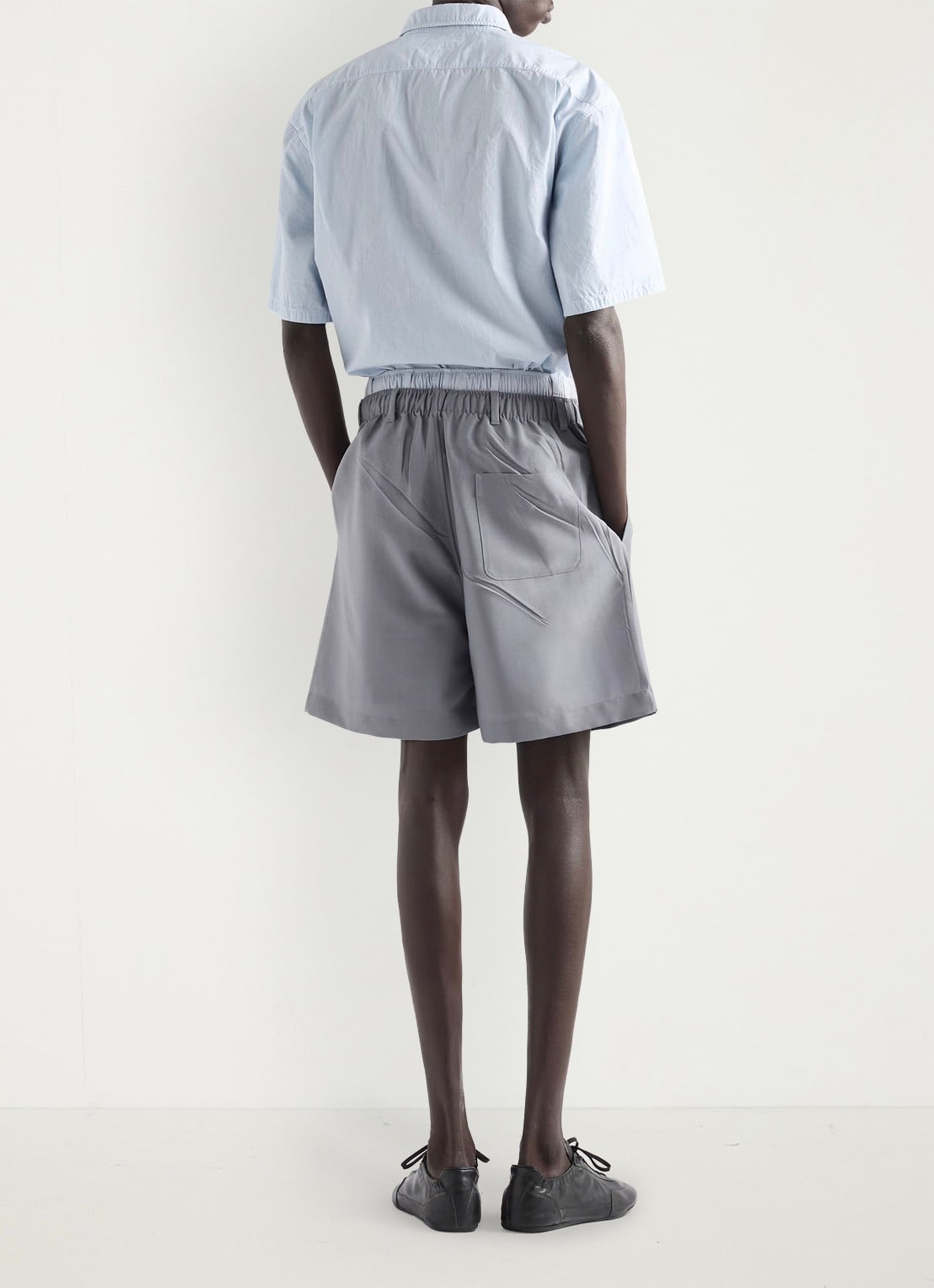 Prada Loose fit overhemd met borstzak - achterkant 5 lichtblauw